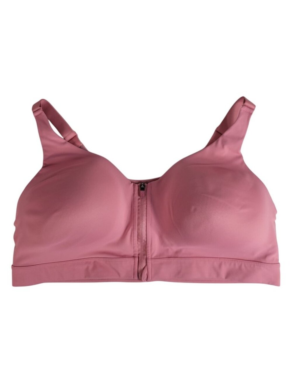 Old Navy Powersoft Go Dry Sports Bra Pink 42DD Zip Front Wireless High Support